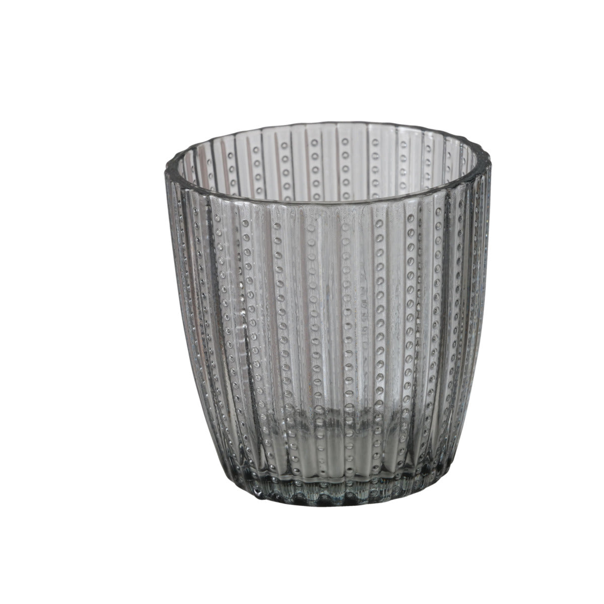 Porta Vela Vidrio Gris