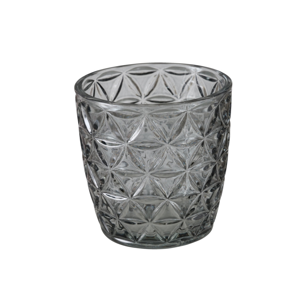 Porta Vela Vidrio Gris