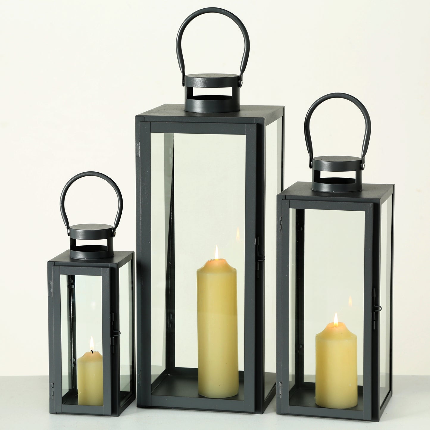 Set de 3 Fanales Arana Gris Oscuro