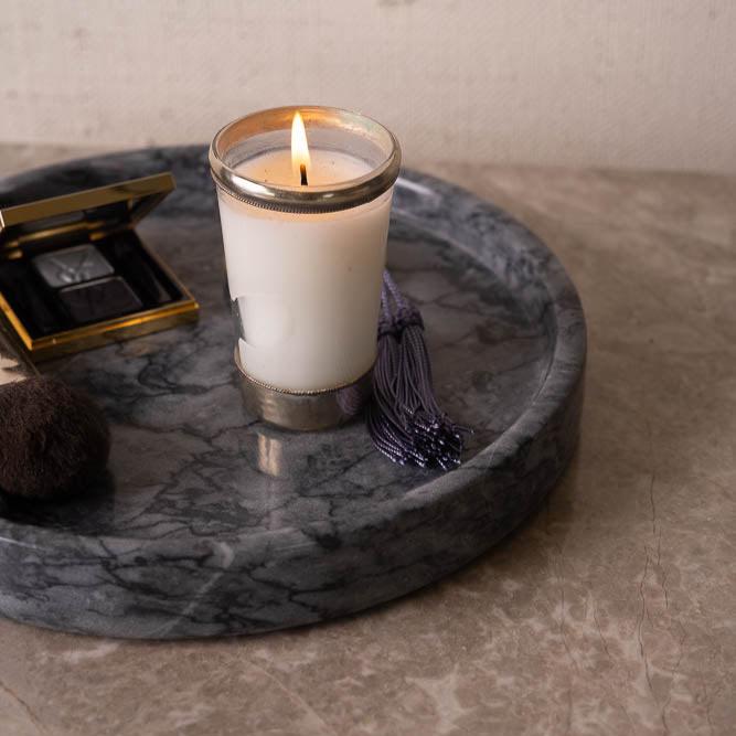 Bandeja de Mármol Redonda Gris Seawave 25 cm Ø - Casa/Bougie