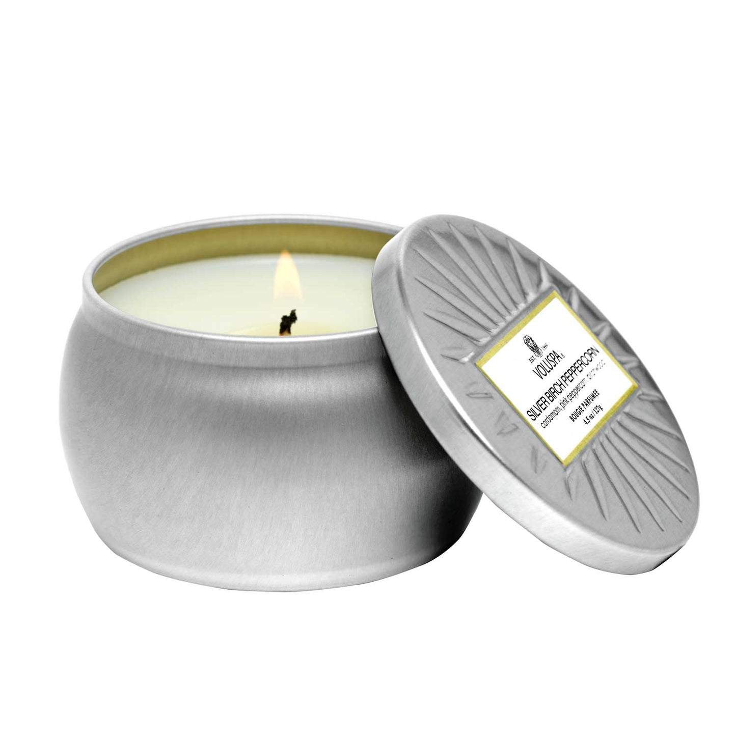 Vela Decorativa Mini Lata Silver Birch Peppercorn