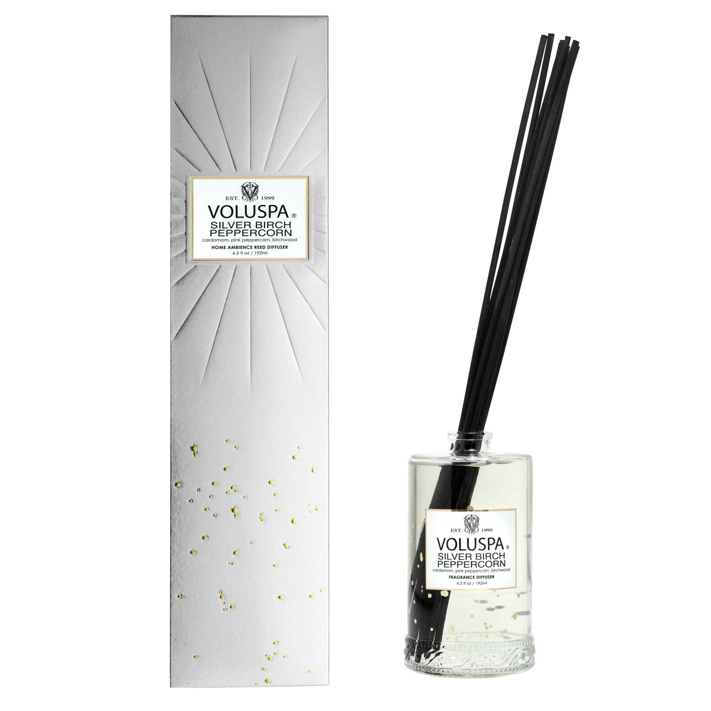 Difusor Aromático de Varillas 192 ml Silver Birch Peppercorn