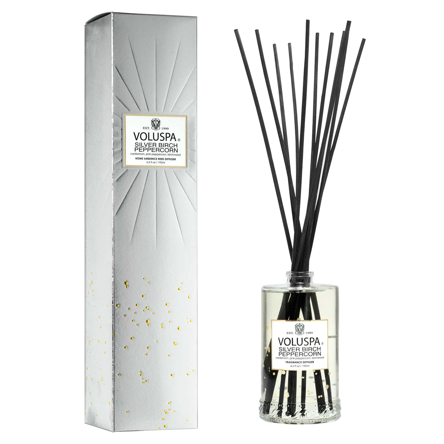 Difusor Aromático de Varillas 192 ml Silver Birch Peppercorn