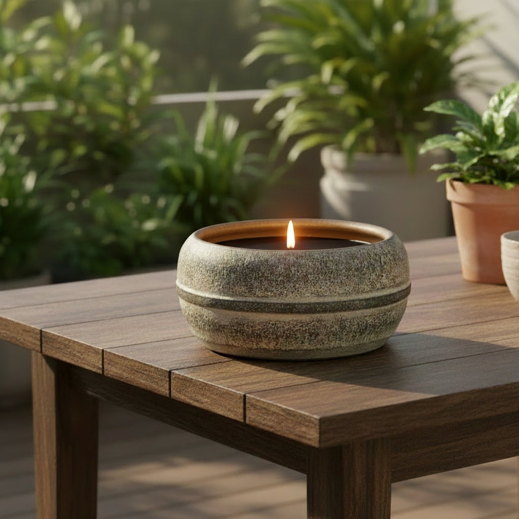 Vela Exterior Citronela Brown 29 x 14 cm