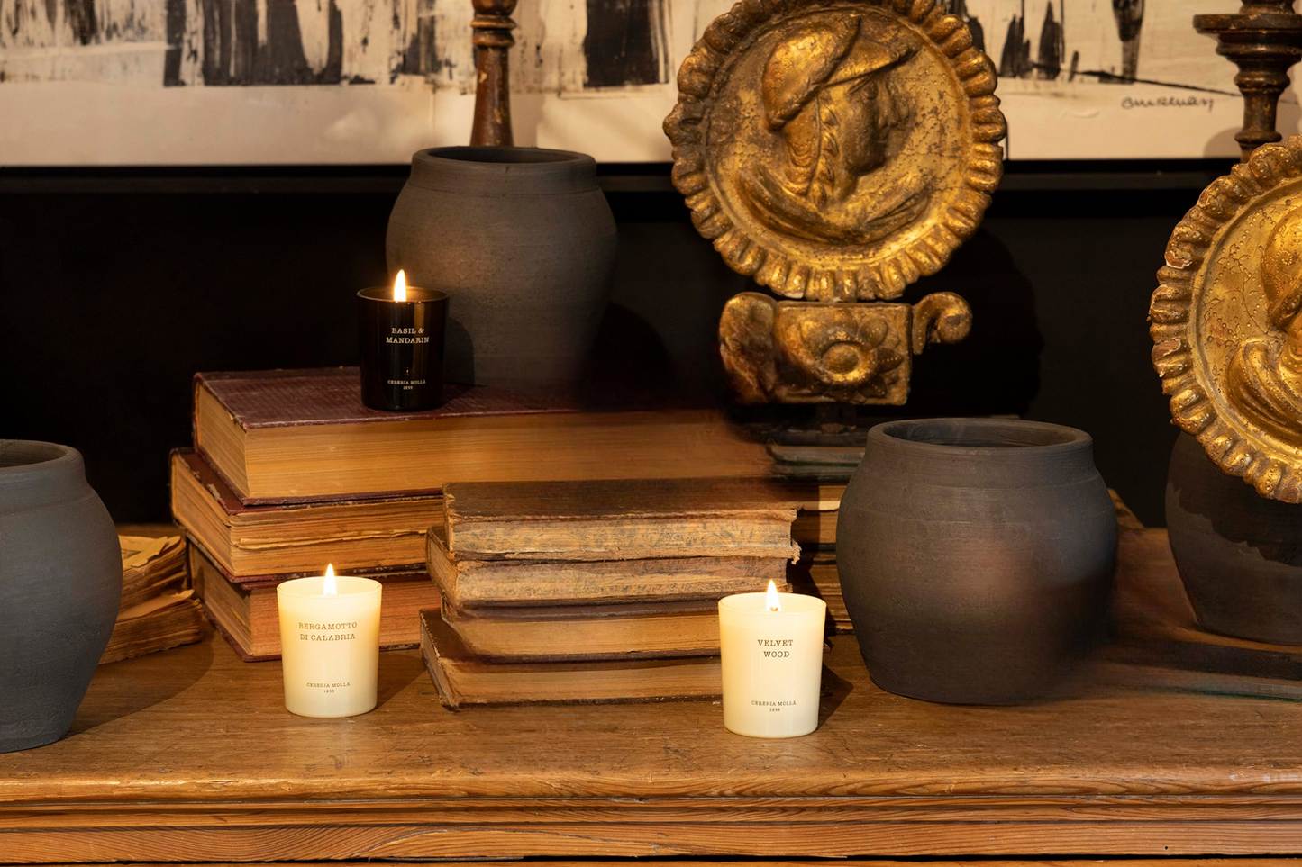 Set Velas Mini Bergamotto Di Calabria - Basil & Mandarin - Velvet Wood