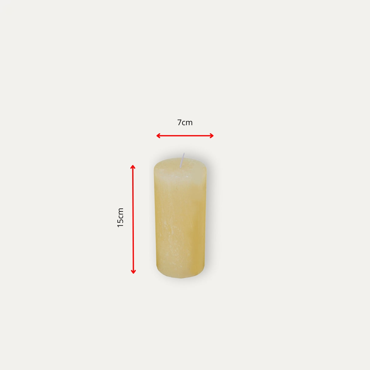 Cirio Beige 7X15 cm - Casa/Bougie