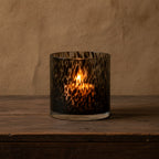 Porta Vela Leopardo de Vidrio - Negro - Casa/Bougie