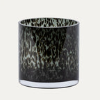 Porta Vela Leopardo de Vidrio - Negro - Casa/Bougie