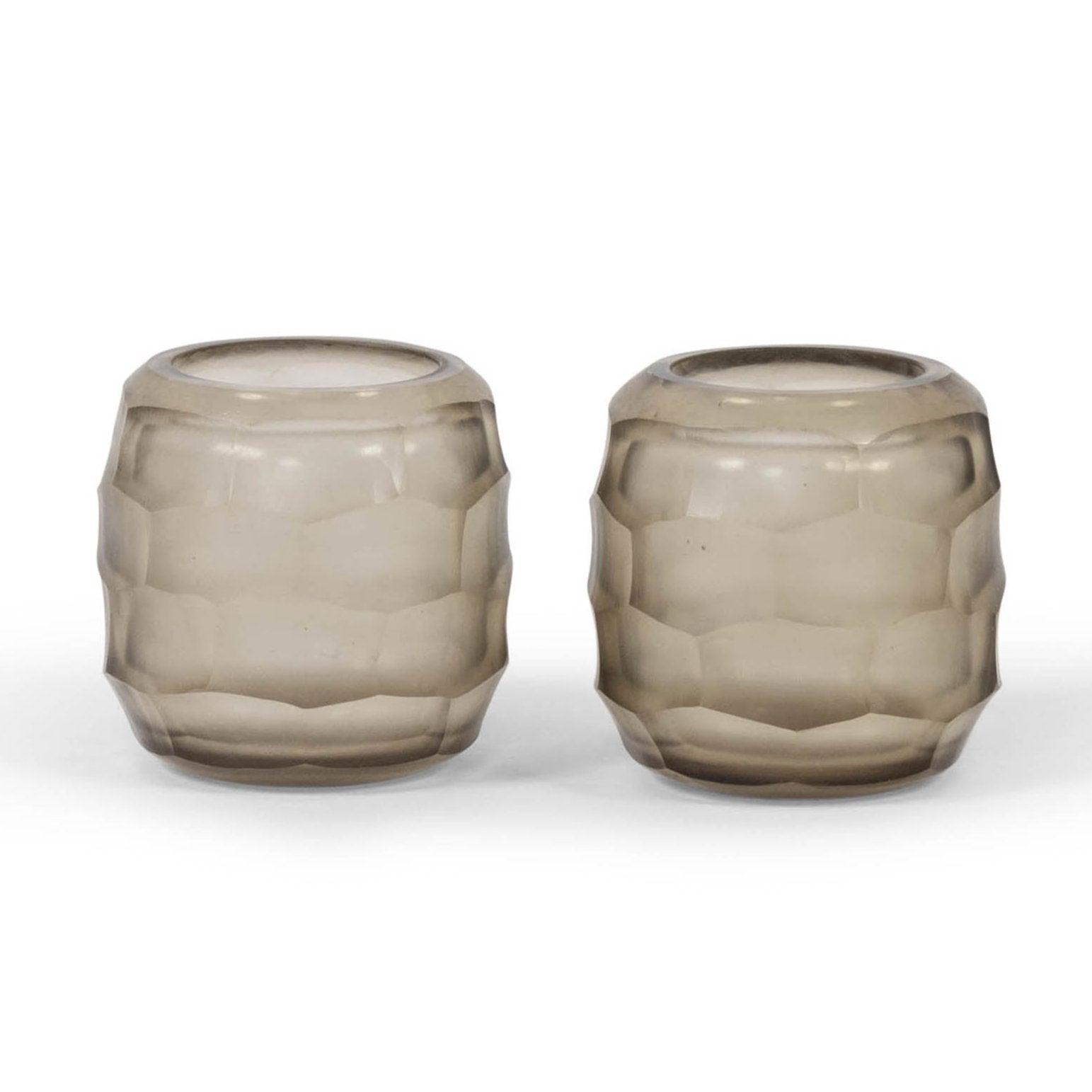 Porta Tealight Circular de Vidrio Texturizado Ø 9 x 9 cm - Casa/Bougie