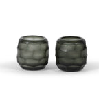Porta Tealight Circular de Vidrio Texturizado Ø 9 x 9 cm - Casa/Bougie
