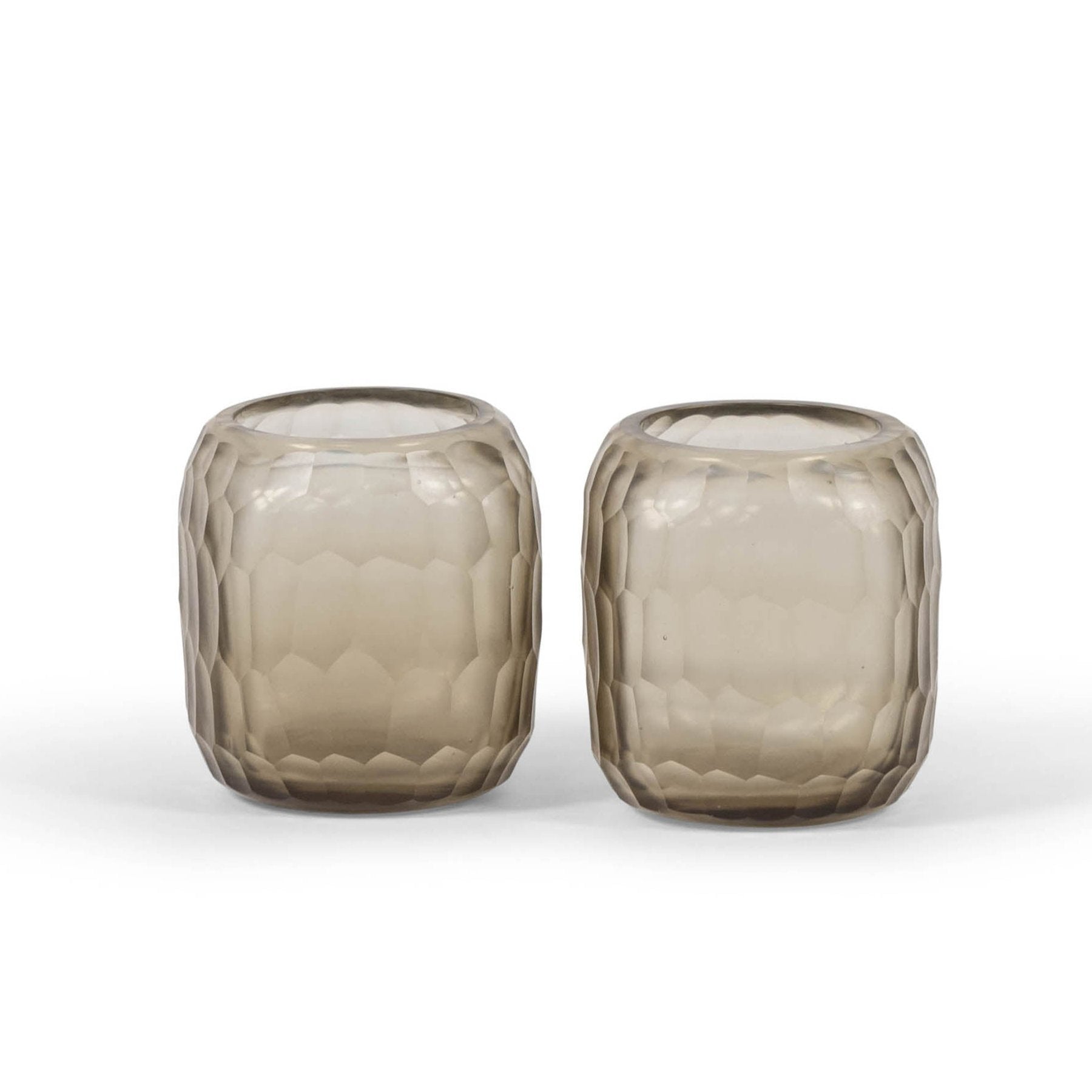 Porta Tealight Cuadrado de Vidrio Texturizado 9 x 9 x 9,5 cm - Casa/Bougie
