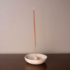 Incienso Holder de Mármol Travertino Redondo Ø 10 cm - Casa/Bougie