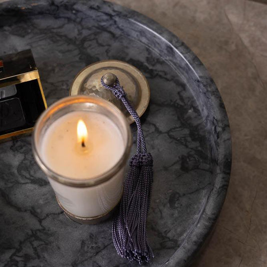 Bandeja de Mármol Redonda Gris Seawave 25 cm Ø - Casa/Bougie