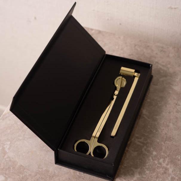 Set Tijeras y Apagador de Vela - Dorado/Negro - Casa/Bougie