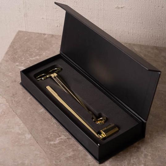 Set Tijeras y Apagador de Vela - Dorado/Negro - Casa/Bougie