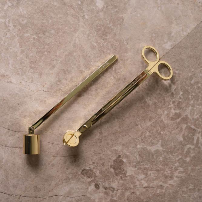 Set Tijeras y Apagador de Vela - Dorado/Negro - Casa/Bougie
