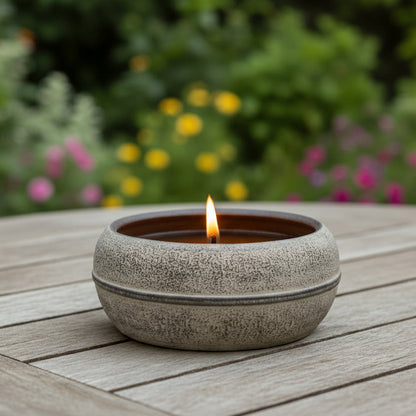 Vela Exterior Citronela Brown Ø 24x13 cm