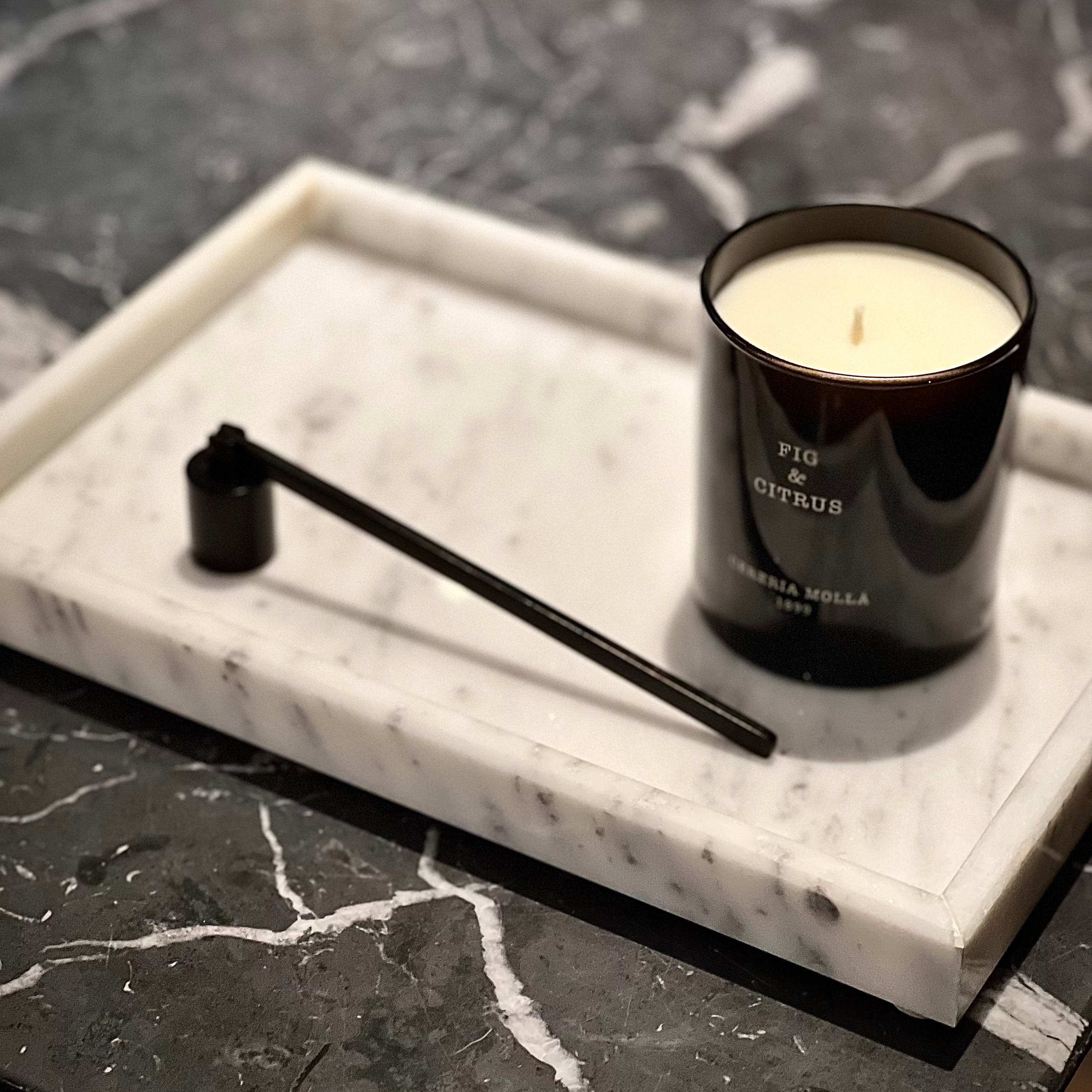 Bandeja de Mármol Rectangular Blanco Carrara 30*20*3 cm - Casa/Bougie