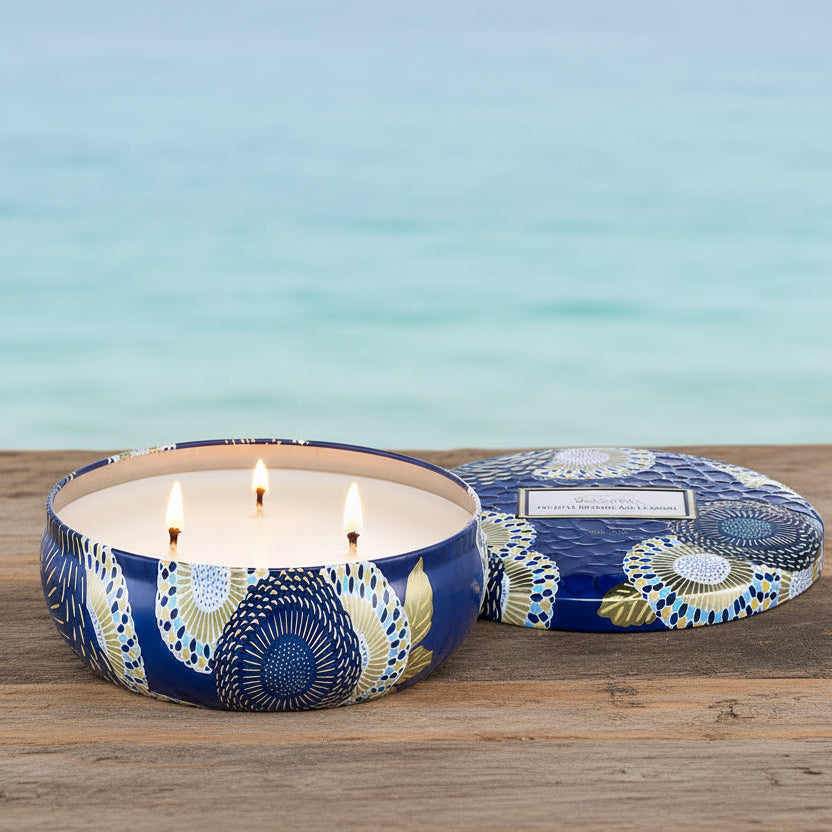 Vela 3 Mechas Lata Mediterranean Lemon - Casa/Bougie