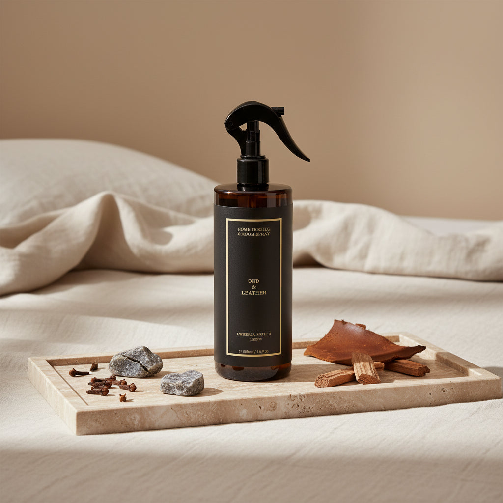 Room & Textil Spray 500 ml Oud & Leather - Casa/Bougie