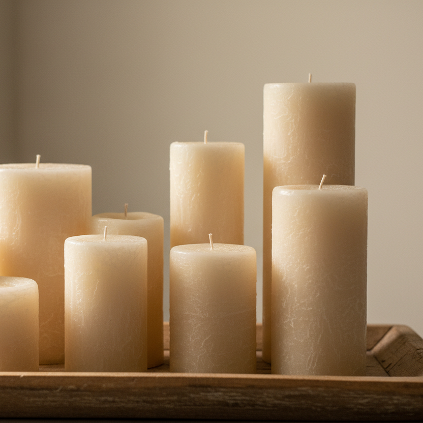 toque en las velas un poco más rustico como las velas de dekocandle